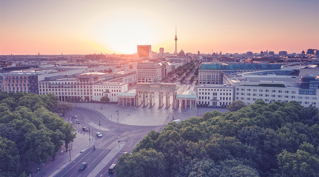 Berlin during sunset