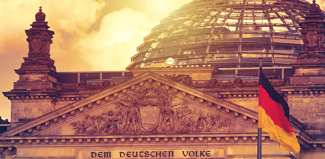 Reichstag during the sunset