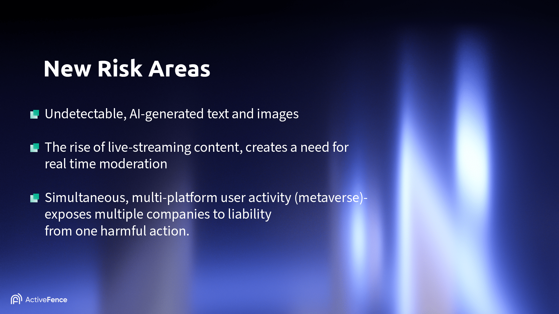 New Risk areas explaination