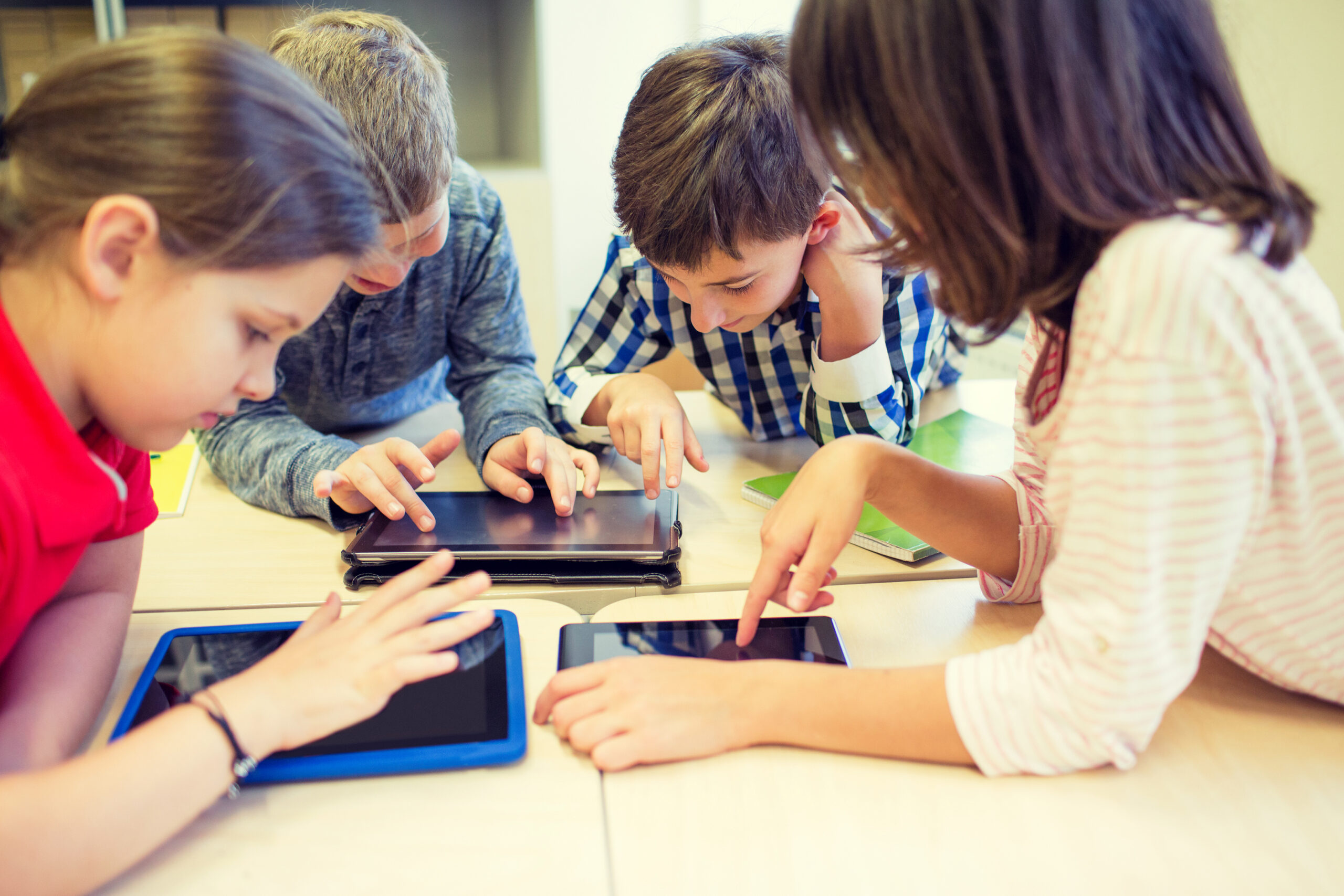 children safety online kids on tablets and phones