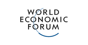World Economic Forum logo with a circular design element.