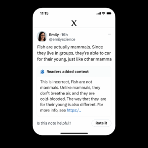 community note example on X