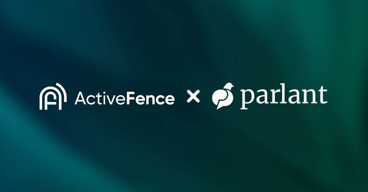 ActiveFence and Parlant partnership illustration showing secure open-source chatbot development with AI safety guardrails